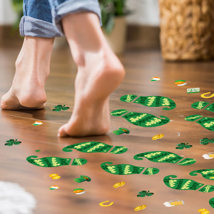 St. Patrick's Day Shamrock Footprints Sticker - image 5