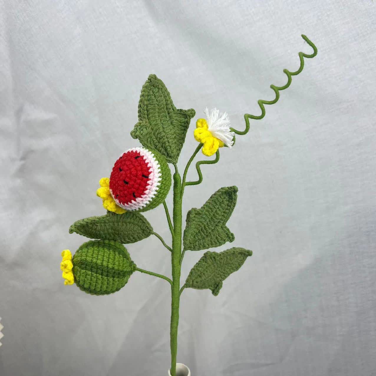 Creative Handmade Knitted Crochet Fruit Bouquet - Watermelon - 3PCS - 1.97"W x 1.97"L x 16.54"H - image 3