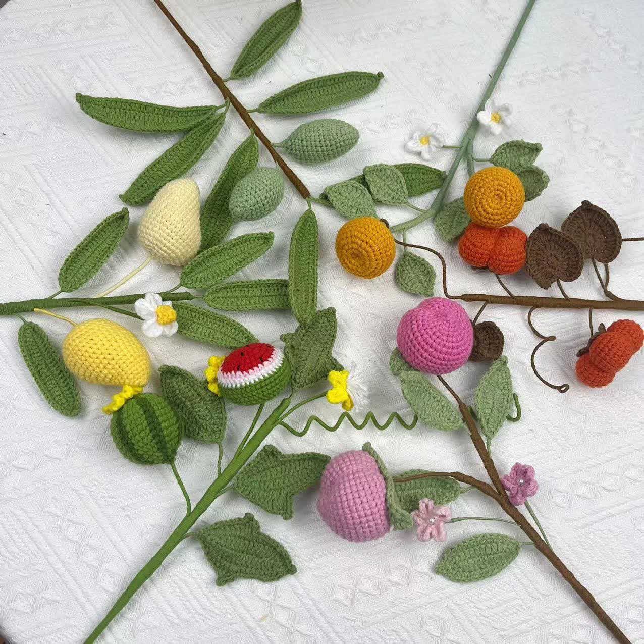 Creative Handmade Knitted Crochet Fruit Bouquet - image 0