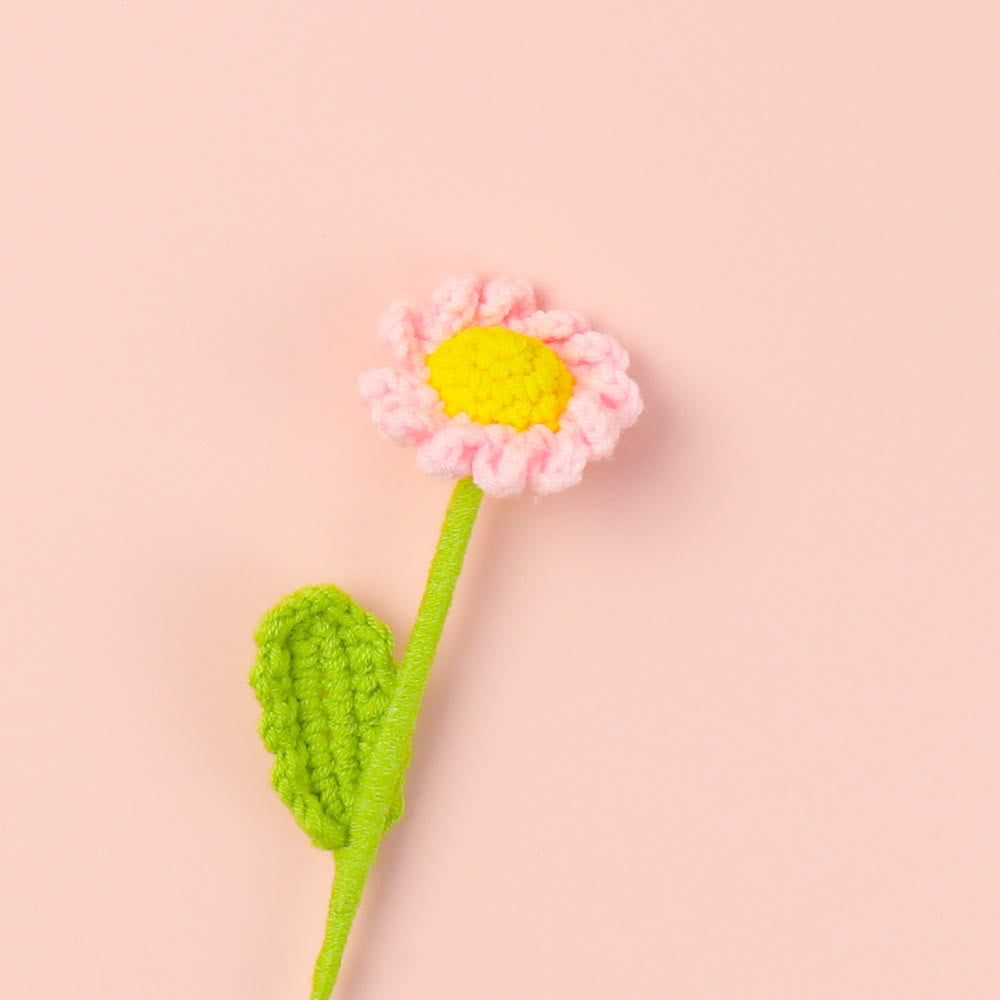 Lovely Handmade Knitted Crochet Daisy Bouquet - image 3