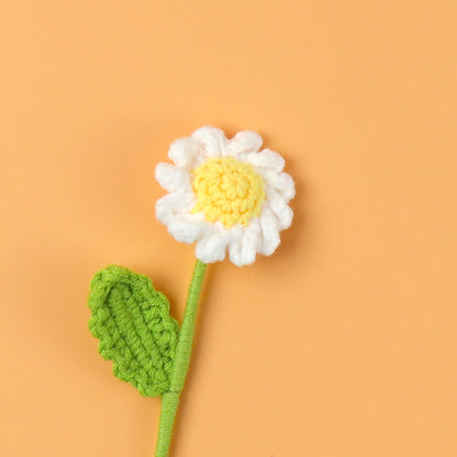 Lovely Handmade Knitted Crochet Daisy Bouquet - image 1