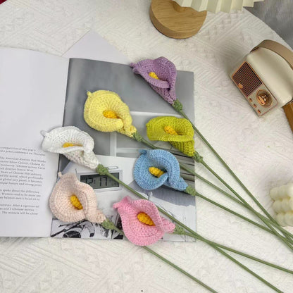 Handmade Knitted Crochet Calla Lily Bouquet - image 2