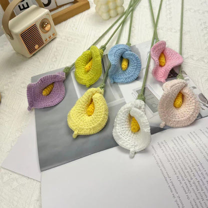 Handmade Knitted Crochet Calla Lily Bouquet - image 1