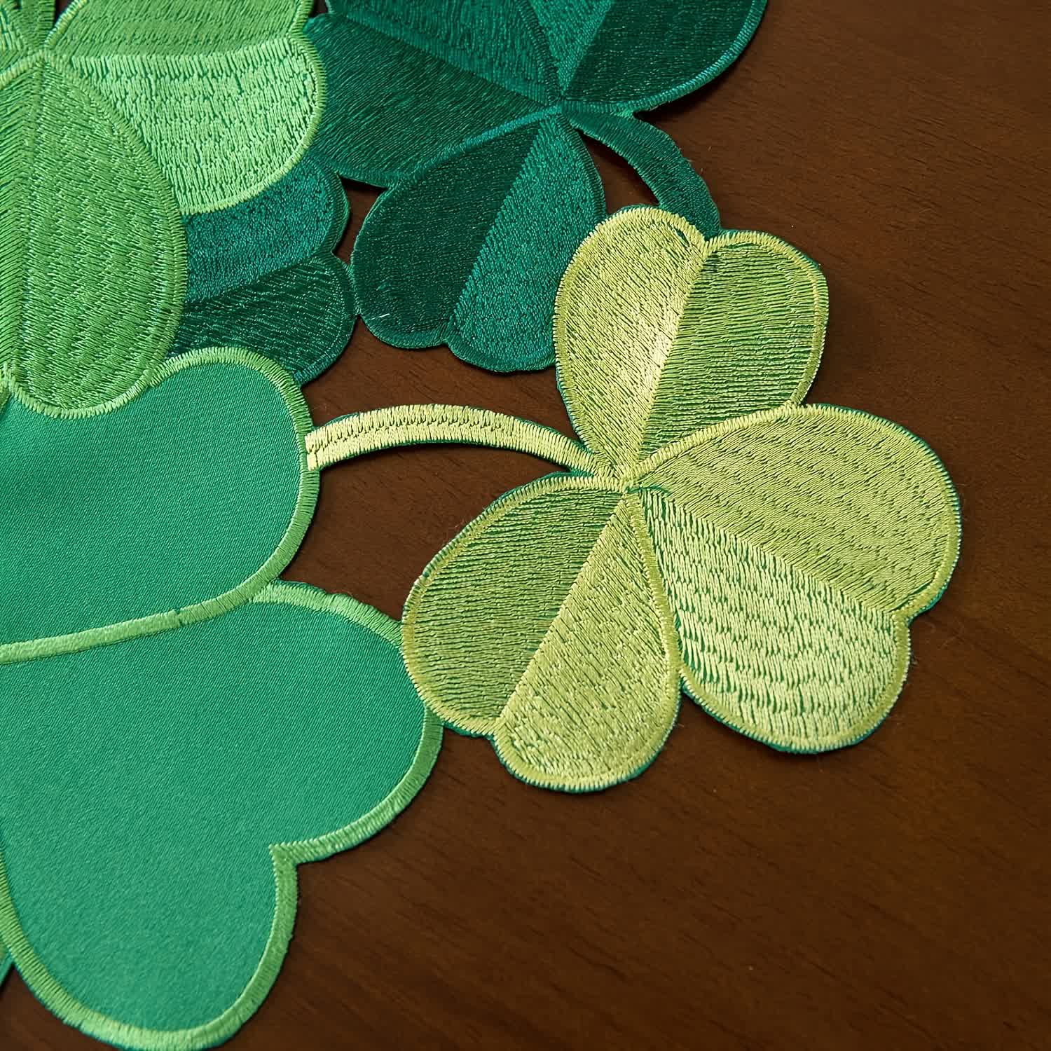Embroidered Hollow Shamrock Table Runner - image 8