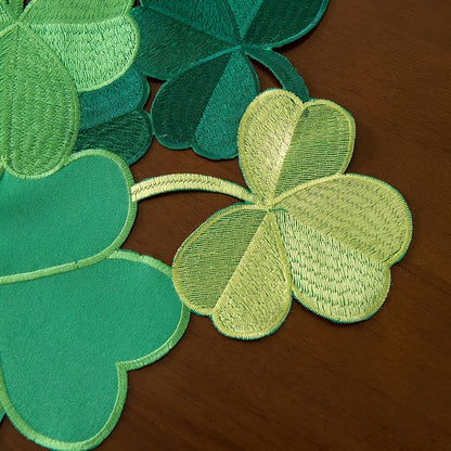 Embroidered Hollow Shamrock Table Runner - image 8