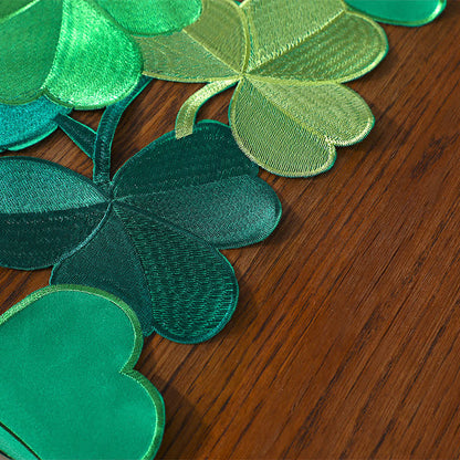 Embroidered Hollow Shamrock Table Runner - image 9