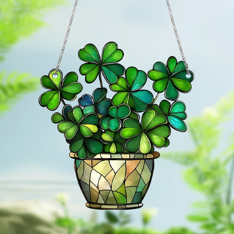 Lucky Clover Acrylic Hanging Decoration - 3PCS - image 0
