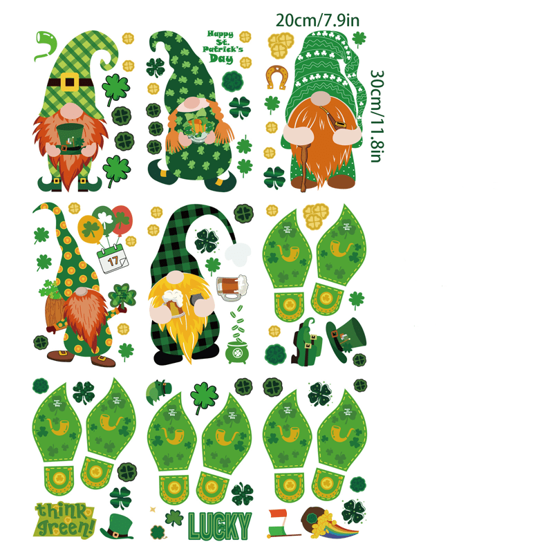 St. Patrick's Day Removable Static Window Cling - E - 27PCS - image 8