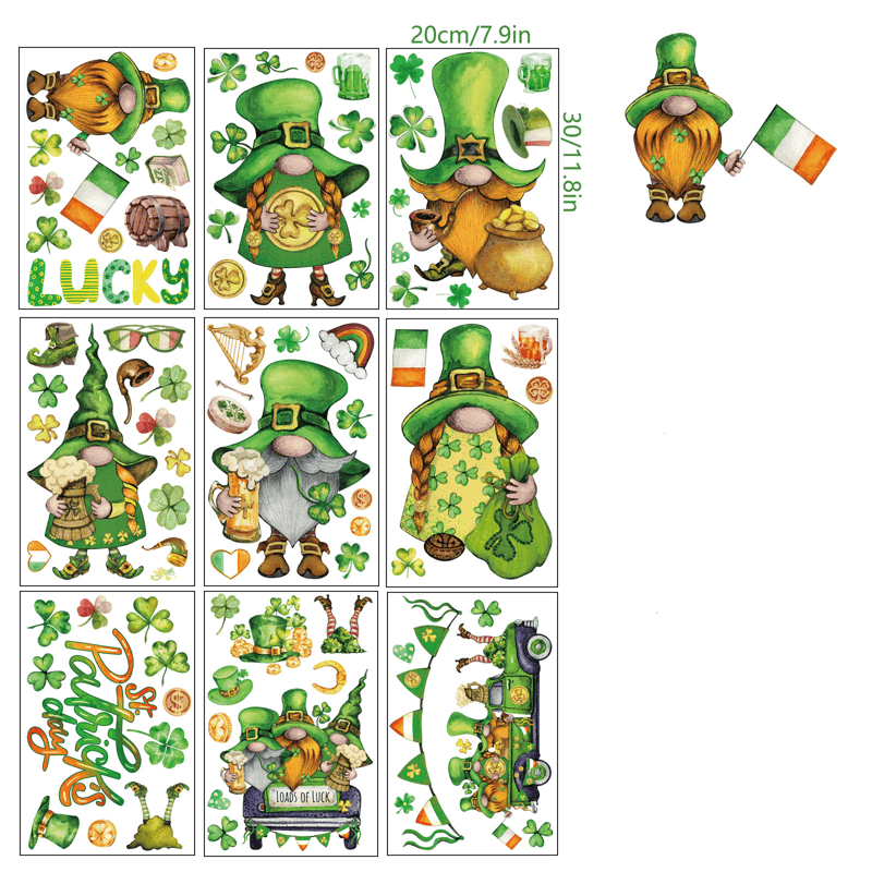 St. Patrick's Day Removable Static Window Cling - C - 27PCS - image 6