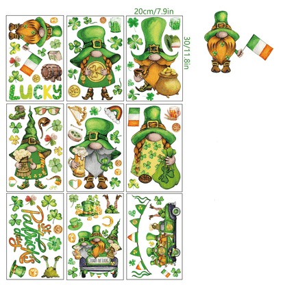 St. Patrick's Day Removable Static Window Cling - C - 27PCS - image 6