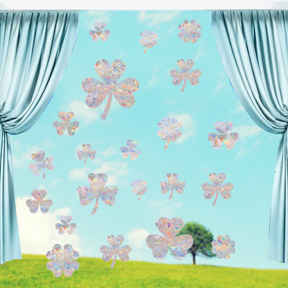  Removable Rural Shamrock Static Stained Window Cling - image 1