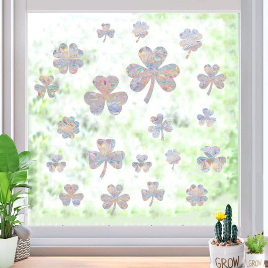  Removable Rural Shamrock Static Stained Window Cling - image 0