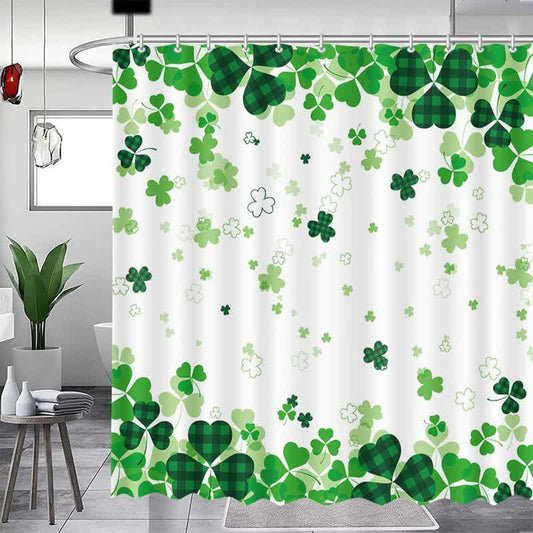 Pastoral Shamrock Decorative Shower Curtain - A - 71"W x 79"L - image 0