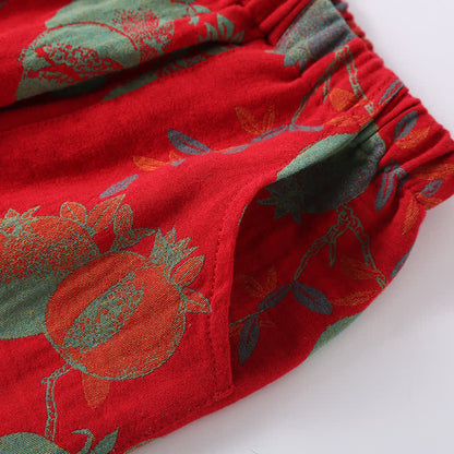 Jacquard Pomegranate Cotton Gauze Nightwear Set - image 6