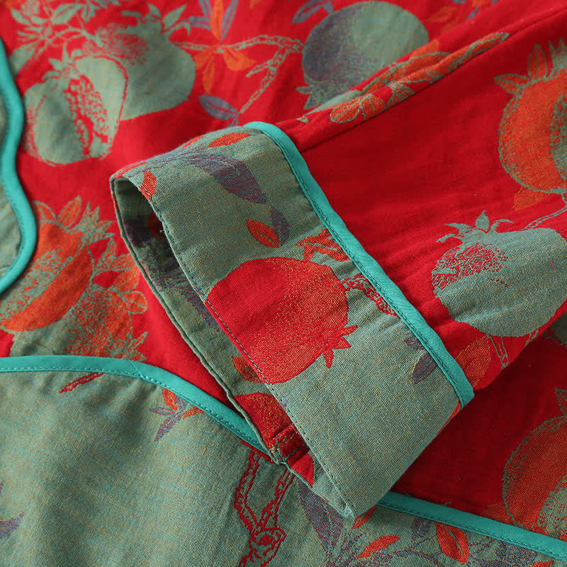 Jacquard Pomegranate Cotton Gauze Nightwear Set - image 5
