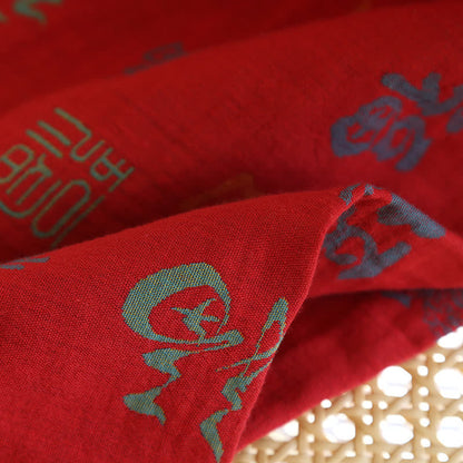 V-neckline Vintage Cotton Gauze Nightwear Set - image 5