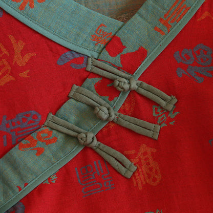 V-neckline Vintage Cotton Gauze Nightwear Set - image 4