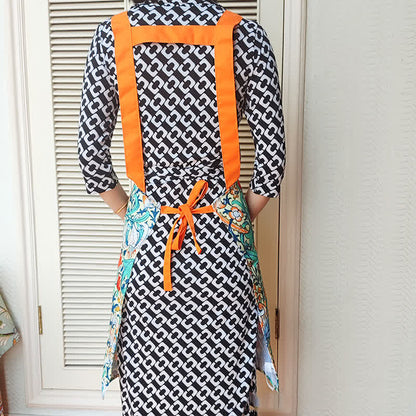 Retro Floral Waterproof Oil-proof Apron - image 3