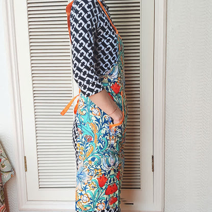 Retro Floral Waterproof Oil-proof Apron - image 2