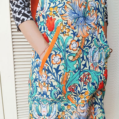 Retro Floral Waterproof Oil-proof Apron - image 8