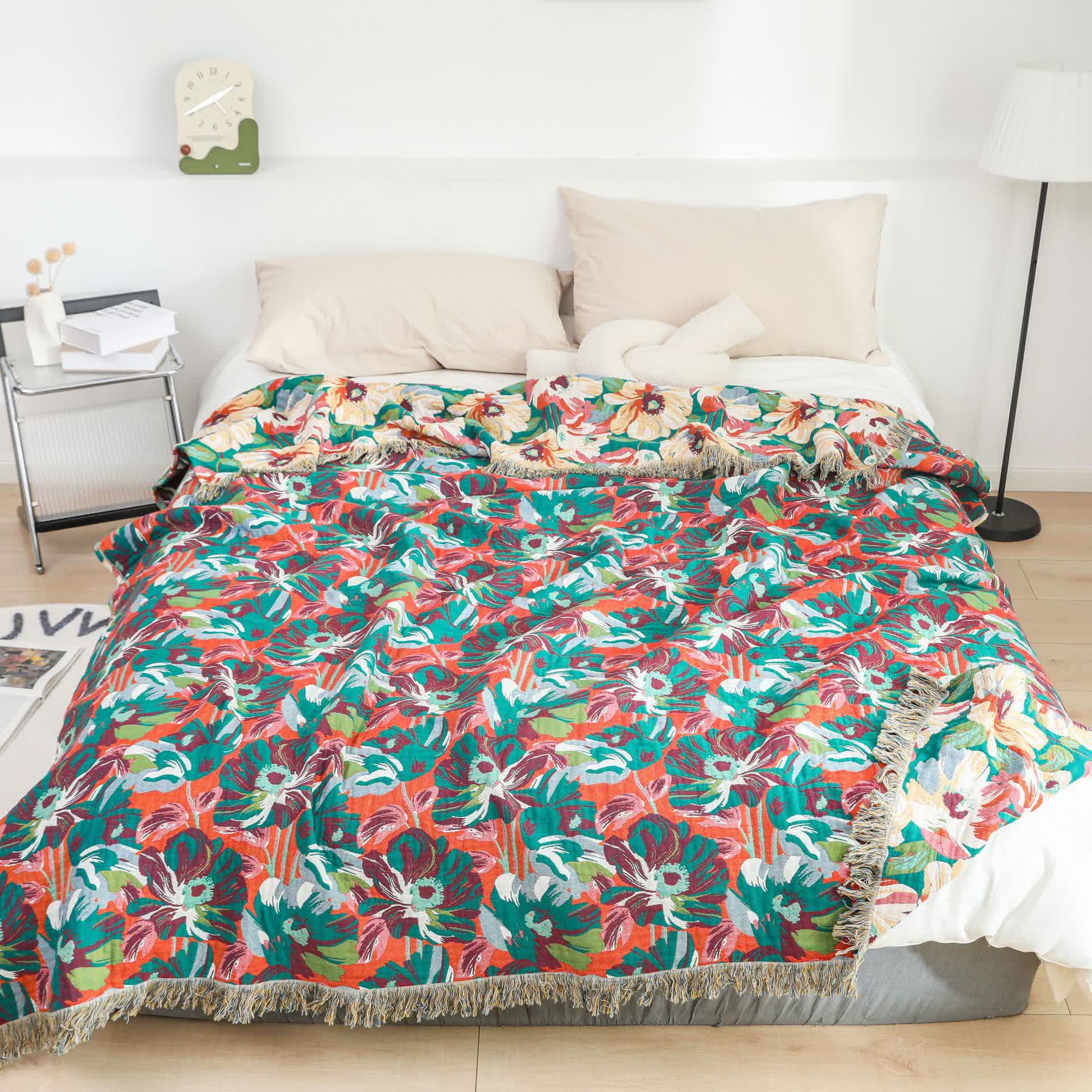 Rural Penoy Cotton Gauze Tassel Blanket - image 4