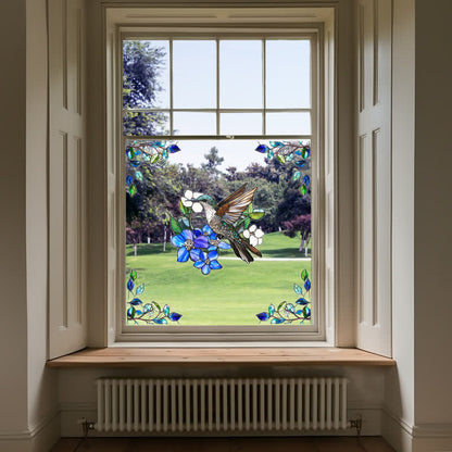 Double-sided Static Floral Bird Window Sticker - image 11