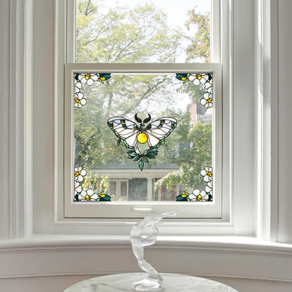 Floral Butterfly Stained Static Window Sticker - image 22