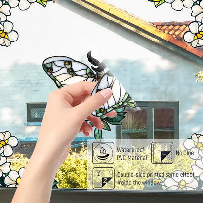 Floral Butterfly Stained Static Window Sticker - image 23