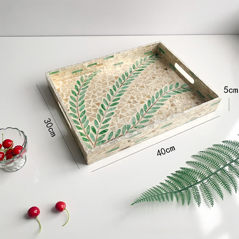 Light Luxury Shell Tea Dessert Tray - D - 1PC - 15.75" W x 11.81" L x 1.97"H - image 11