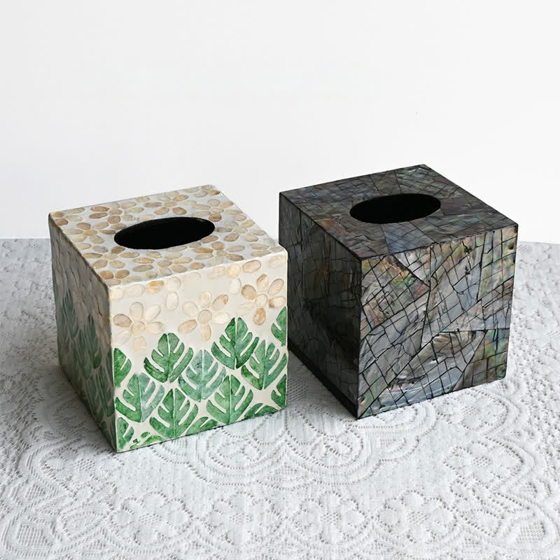Creative Square Shell Tissue Box Storage Box - image 0