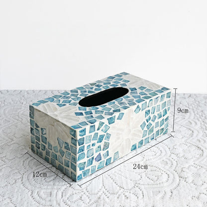 Creative Square Shell Tissue Box Storage Box - Rectangular - D - 9.45" W x 4.72" L x 3.54"H - image 9