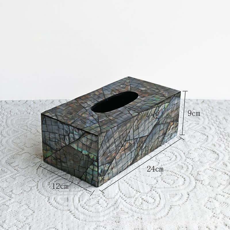 Creative Square Shell Tissue Box Storage Box - Rectangular - B - 9.45" W x 4.72" L x 3.54"H - image 6