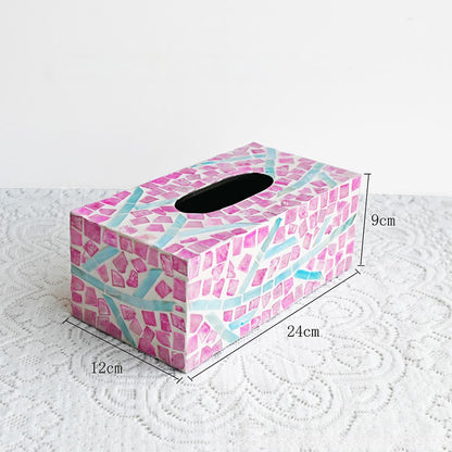 Creative Square Shell Tissue Box Storage Box - Rectangular - C - 9.45" W x 4.72" L x 3.54"H - image 8