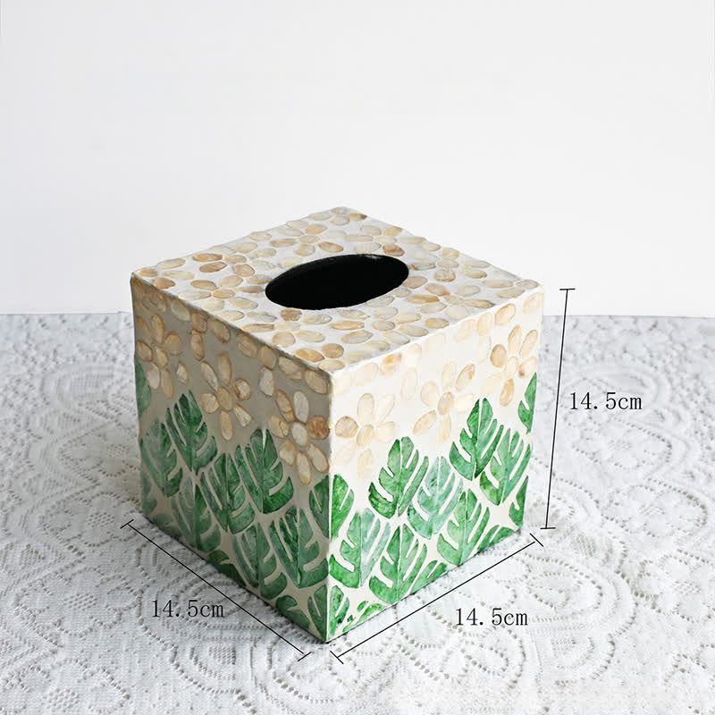 Creative Square Shell Tissue Box Storage Box - Square - A - 5.71" W x 5.71" L x 5.71"H - image 4
