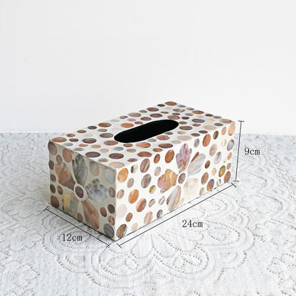 Creative Square Shell Tissue Box Storage Box - Rectangular - E - 9.45" W x 4.72" L x 3.54"H - image 10