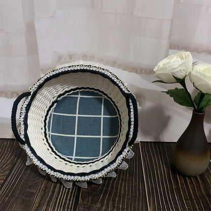 French Elegant Handwoven Storage Basket - image 7