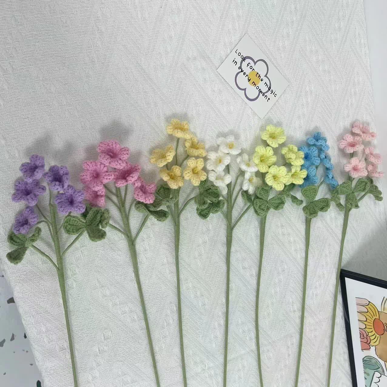 Handmade Knitted Crochet Oxalis Corniculata - image 1