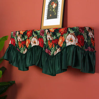 Retro Floral Ruffle Air Conditioner Dust Cover - image 1