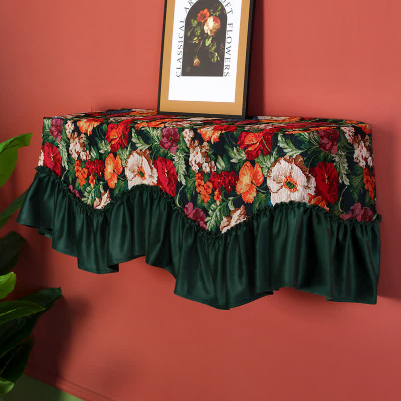 Retro Floral Ruffle Air Conditioner Dust Cover - image 2