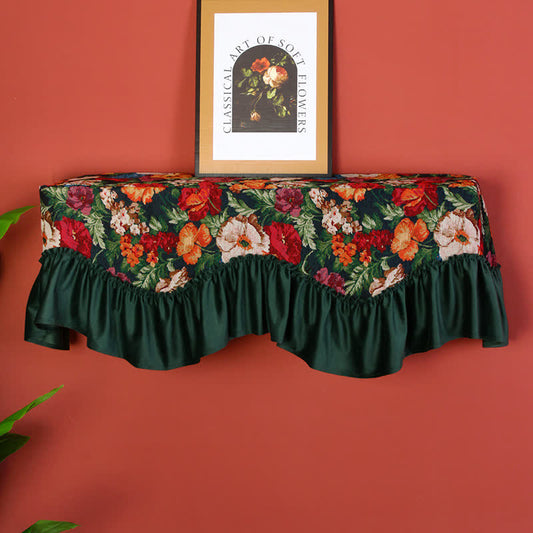 Retro Floral Ruffle Air Conditioner Dust Cover - A - 27" - 35" - image 0