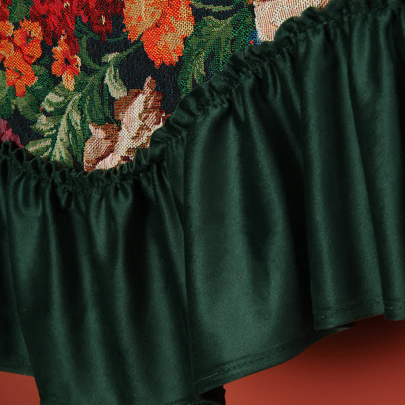 Retro Floral Ruffle Air Conditioner Dust Cover - image 3