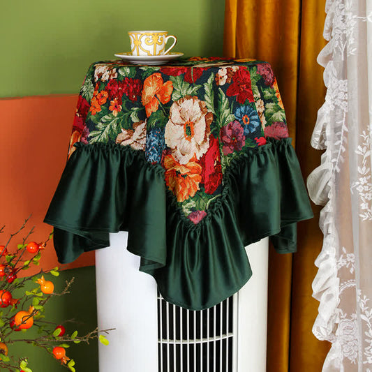 Retro Floral Ruffle Air Conditioner Cover - A - 35" x 35" - image 0