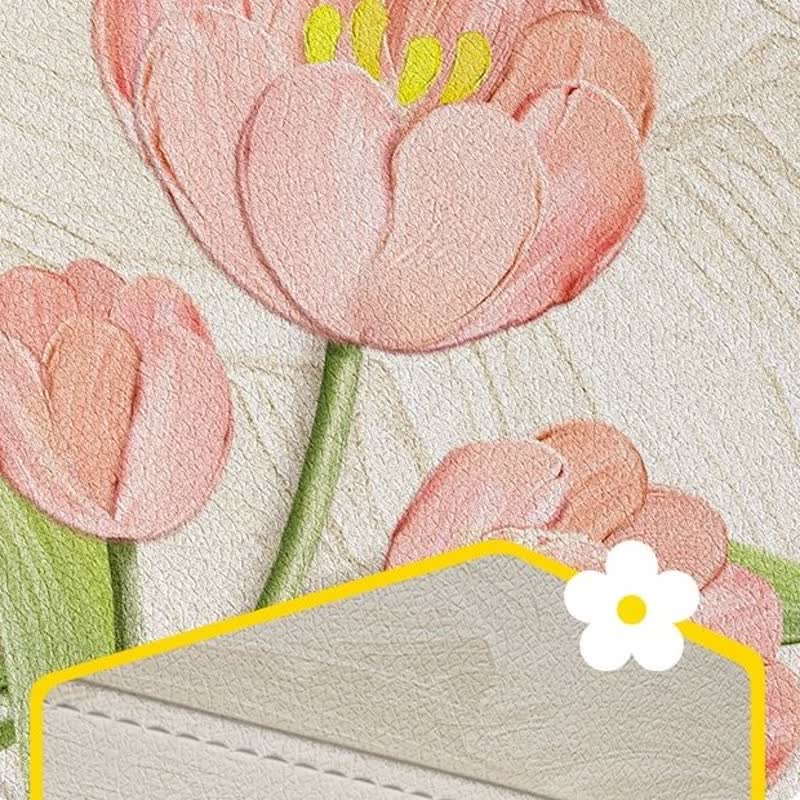 Double Layer Floral Leather Trash Bin - image 5