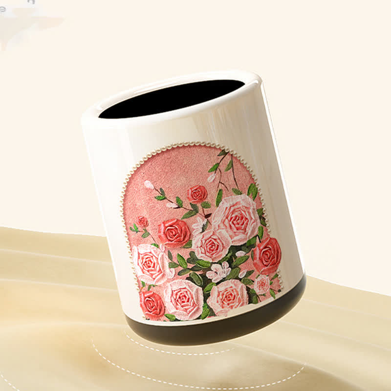 Elegant Rose Double Layer Durable Trash Can - image 3