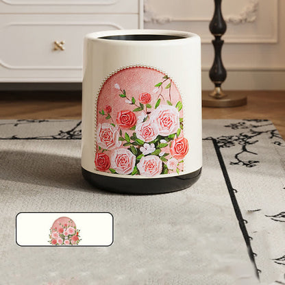 Elegant Rose Double Layer Durable Trash Can - image 2