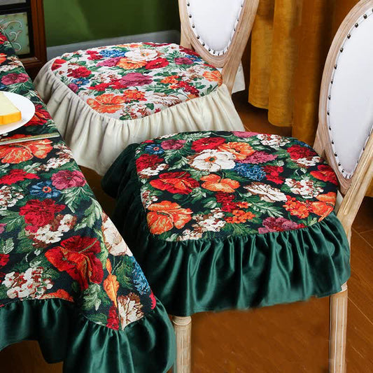 Vintage Floral Square Removable Floor Cushion - image 0