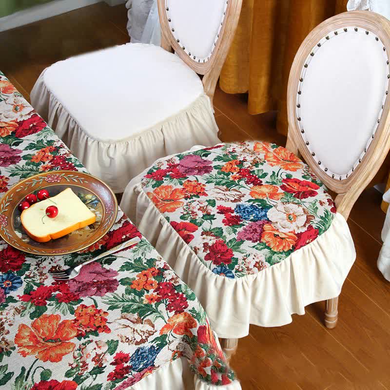 Vintage Floral Square Removable Floor Cushion - B - 18" x 18" - image 6