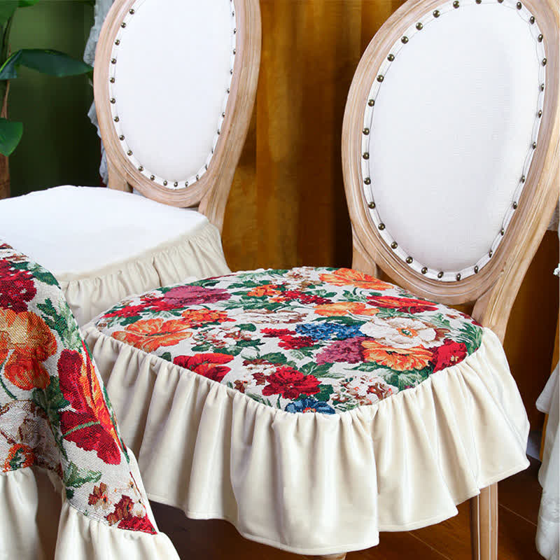 Vintage Floral Square Removable Floor Cushion - image 7