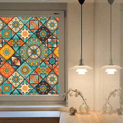 Moroccan Style Static Frosted Window Privacy Film - image 1