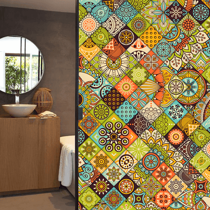 Moroccan Style Static Frosted Window Privacy Film - B - 19"W x 79"L - image 4